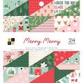 DCWV Double-Sided Cardstock Stack 6"X6" 24/Pkg-Merry Merry, W/Champagne Foil